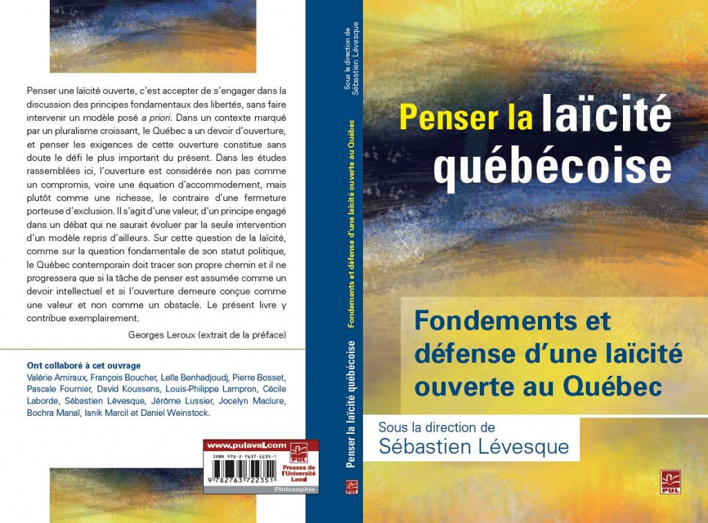 Couverture Penser la laïcité québécoise