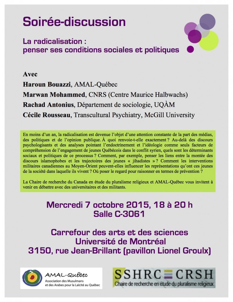 Affiche radicalisation Chaire-AMAL