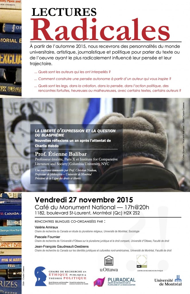 Affiche Lecture radicale Balibar