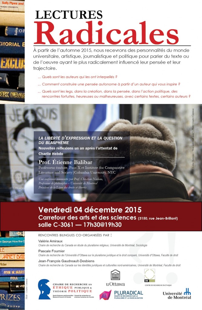 Affiche lectures radicales Balibar 4 déc final 2